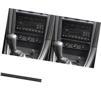 Wivplex Gear Shift Panel Trim Car Sticker, for Mustang 2001-2004 Carbon Fiber Air Outlet Set Interior Accessories Door Armrest Decorative Car Center Console Trim(Black 6)