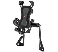 Wivplex GPS Moto Phone Mount, for MOTO, for GUZZI, for V85TT V85 TT 2019 2020 Motorcycle Windshield Stand Holder Mobile Phone GPS Navigation Plate Bracket Motorcycle Phone Holder(BLACK USB charging B)