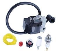 Wivplex Ignition Coil Fuel Filter Line Hose Kit, for Poulan, PP3516AV PP4218AV 585838301Replacement Parts with Check Valve Spark Plug Primer Bulb Garden Machinery Ignition Coil
