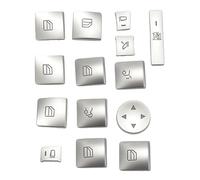 Wivplex Inner Door Armrest Window Switch Button Trim Cover Sticker, for Benz, GLK ML GL A B C E G Class W204 W212 W246 W166 X166 Window Switch Trim