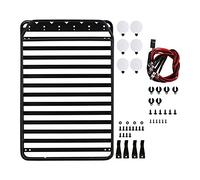 Wivplex Luggage Carrier Roof Rack 1/10 RC Crawler, for Axial, SCX10 90046, for Traxxas, TRX4 Metal With Light 235 * 155mm Toy Car Roof Rack(YQ-LXJ04)