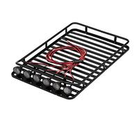 Wivplex Metal Luggage Rack With 6 LIGHT Lights Climbing Car Accessories Climbing Car Roof Luggage Rack With 6 Lights Toy Car Roof Rack(Round White)