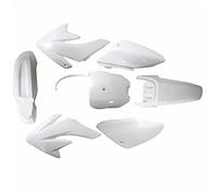 Wivplex Motorcycle Dirt Bike Body ABS Fender Guard Fairing Body Cover Kits Fenders Panels Mudguard Covers CRF70 70CC Motorcycle Fender(White)