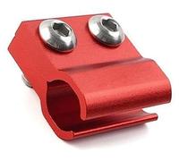 Wivplex Motorcycle Front Brake Hose Cable Clamp Aluminum Red, for CR80R/85R 1998-2007, CR125R/250R 1992-2007, CR500R 1992-2001 Motorcycle Brake Hose Clamp