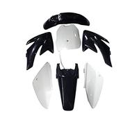 Wivplex Motorcycle Mudguards Panels Plastics Fairing Fender Body Cover Kits CRF70 150cc 160cc 200cc PIT Dirt Bike Motorcycle Fender(4 black 3 white)