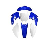 Wivplex Motorcycle Mudguards Panels Plastics Fairing Fender Body Cover Kits CRF70 150cc 160cc 200cc PIT Dirt Bike Motorcycle Fender(4 blue 3 white)