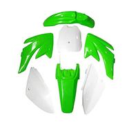 Wivplex Motorcycle Mudguards Panels Plastics Fairing Fender Body Cover Kits CRF70 150cc 160cc 200cc PIT Dirt Bike Motorcycle Fender(4 green 3 white)