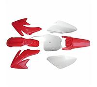 Wivplex Motorcycle Mudguards Panels Plastics Fairing Fender Body Cover Kits CRF70 150cc 160cc 200cc PIT Dirt Bike Motorcycle Fender(4 red 3 white)
