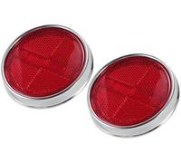 Wivplex No.8191069015 Bumper Reflector, for Toyota, for Land Cruiser, FJ25 FJ40 FJ55 1958-1973 Rear Side MarkerDurable ABS 1 Pair Red Rear Bumper Reflector(BLACK 2)