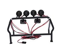 Wivplex RC Car Roof Rack Roll Cage Bucket With 6 LIGHT Lights 1/10, for Axial, SCX10 4WD Toy Car Roof Rack