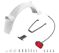 Wivplex Rear Wheel Fender Set, for Xiaomi, M365 1S /PRO 2/ Mi3 Electric Scooter Back Mudguard Taillight Rear Fender Bracket Support Parts Scooter Mudguard(WHITE)