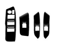 Wivplex RHD Car Bright Black Window Glass Lift Button Switch Cover Trim Door Armrest Panel, for Toyota, Sienta 2022 2023 Window Switch Trim