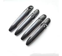 Wivplex Right Hand Drive, for Mazda, 2 2008-2019, for Mazda, 3 2010-2019, for Mazda, 6 2007-2019 Carbon Fiber Car Door Handle Cover Car Accessories Door Handle Shell(BLACK 1 Keyhole 2 Buttons)
