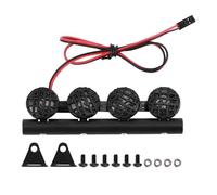 Wivplex Roof Lamp DIY Luggage Rack Lamp Spotlight Accessory TRX4 /SCX10 1/10 RC Car Crawler Car Spare Parts Luggage Rack Toy Car Roof Rack(4)