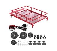 Wivplex Roof Rack Luggage Carrier MN 1/12 RC Crawler MN90/MN90K RC Model Car Spare Parts Roof Rack RC Metal With Light Toy Car Roof Rack(Red)