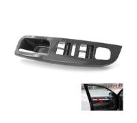 Wivplex Side Grab Handle Carbon Fiber Door Window Switch Control Panel Cover Trims Frame, for Jetta, MK5, for Golf, 5 2005-2009 Window Switch Trim Panel