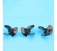 Wivplex Speed Screw 4mm Prop RC Boat 3 Blades Propeller High Toughness Three Paddle Shaft Boat Propeller Replacement(D34mm Reverse 4mm)