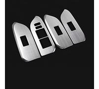 Wivplex Stainless Steel Accessories Car Window Lifting Switch Cover Panels Trims Sticker, for Toyota, for Land Cruiser, Prado 150 2010-2019 Window Switch Trim(Silver Wire)