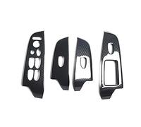 Wivplex Window Lift Switch Cover Trim Interior Auto Styling Moldings 4Pcs, for Civic, 8th Gen 2006-2011 Accessories Car Door Armrest Window Switch Trim(RHD)