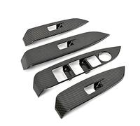 Wivplex Window Switch Panel Cover Trims Car Accessories Carbon Look Chrome, for Mazda, CX3 CX-3 2016 2017 2018 2019 2020 Window Switch Trim(Carbon Look)
