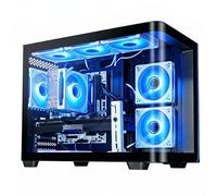 WIWB Gaming PC Desktop Core I9-14900HX, GeForce RTX 5060ti 8G, 16G DDR5 RAM, 1TB NVME 3.0 SSD, WiFi 6, 4K 8K VR Ready Prebuilt PC Computer Tower for Streaming, Media Editing (Black)