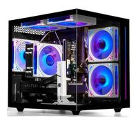 WIWB Gaming PC Desktop Ryzen 7 5700X, GeForce RTX 5060, 32G DDR4 RAM, 1TB NVME SSD, Prebuilt Tower Computer for Gaming, Home (Black)