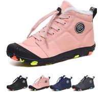 WIWIDANG Barefoot Kids Winter Waterproof Shoes - Autumn & Winter, Pink, 14 UK