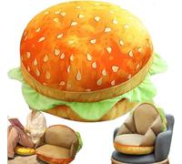 WIWIDANG Cheeseburger Pillow, Cheese Burger Plush Pillow, Burger Pillow That Opens for Your Head, Soft Pillows Stuffed Cheeseburge Cushion for Home Sofa Chair Decor (Hamburger)