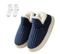 WIWIDANG Cloud Slippers, Unisex Winter Cozy Fashion Fluffy Slippers Casual Home Shoes (Navy blue, Adult, Women, 10, Numeric Range, UK Footwear Size System, 10.5, Medium)