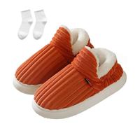 WIWIDANG Cloud Slippers, Unisex Winter Cozy Fashion Fluffy Slippers Casual Home Shoes (Orange, Adult, Women, 5.5, Numeric Range, UK Footwear Size System, 6, Medium)