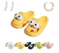 WIWIDANG Kissing Slides, Tongue Kiss Slipper, Love Pups Matching Slides Slippers for Couples (Yellow, Adult, Women, 5.5, Numeric Range, UK Footwear Size System, 6.5, Medium)