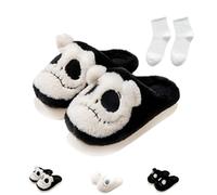 WIWIDANG Scream Ghostface Slippers, Pumpkins Soft Plush Spooky Slides