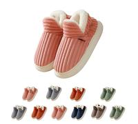 WIWIDANG Sunmoine Cloud Slippers, Pillow Warm Fuzzy House Slippers, Cloud Slippers for Women Men Fuzzy (Red, Adult, Women, 6.5, Numeric Range, UK Footwear Size System, 7, Medium)