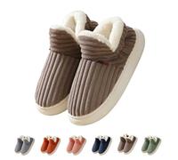 WIWIDANG Sunmoine Cloud Slippers, Pillow Warm Fuzzy House Slippers, Cloud Slippers for Women Men Fuzzy (Coffee, Adult, Women, 5.5, Numeric Range, UK Footwear Size System, 6, Medium)