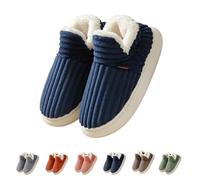 WIWIDANG Sunmoine Cloud Slippers, Pillow Warm Fuzzy House Slippers, Cloud Slippers for Women Men Fuzzy (Blue, Adult, Women, 9, Numeric Range, UK Footwear Size System, 9.5, Medium)