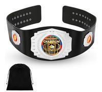 Wiwiqing 51 Inch Championship Belt Adult Large Champion Trophy Belt Leather Wrestling Title Belts for Heavy Award, Sports, Prizes, and Events Gift(Silver,Football Style)