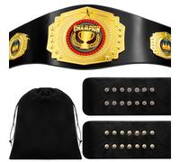 Wiwiqing 51 Inch Championship Belt Adult Large Champion Trophy Belt Leather Wrestling Title Belts for Heavy Award, Sports, Prizes, and Events Gift(Gold,Trophy Style)