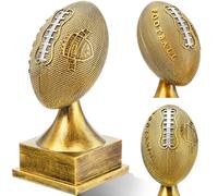 Wiwiqing Fantasy Football Champion Trophy Winner Glory Award Celebrate The Game Winning Touchdown or Play Off Win (Gold,12 Inches)