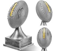Wiwiqing Fantasy Football Champion Trophy Winner Glory Award Celebrate The Game Winning Touchdown or Play Off Win(Silver,12 Inches)