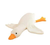 Wiwiuiqo White Goose Stuffed Animals, Huge Cute Goose Plush Pillows Big Duck Doll Soft Giant Goose Toys Sleeping Pillow Cushion for Kids Gifts (White, 130cm)
