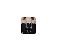Wiwpar Boho Long Faux Pearl Necklace Pearl Multiple Strands Layered Flapper Beads Imitation Pearl Necklace 1920s Costume Party Prom Wedding Accessory for Women, imitation pearl, imitation pearl