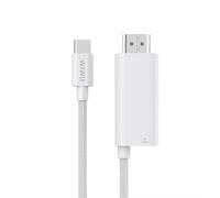 WIWU Wi-PS001 Type-C to HDMI Cable (4K@60Hz) | 100W PD Fast Charging & Projection Cable | 1.8M Length | Compatible with MacBook, iPad, Android & Windows Devices - White