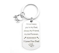Wixelon Dad Christmas Gifts Dad Keyring Dads Gifts for Daddy Birthday Gift Dads to Be Presents For Father Who Wants Nothing
