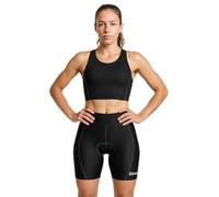 Wixen Women Triathlon Shorts Quick Dry Performance Triathlon Shorts for Women - 6 Inch Bike,Run & Swim 2 Pockets, Black, S