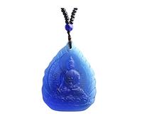 Wixine 1Pcs Buddha Pendant Medicine Statue Necklace Amulet Blessed Glass