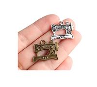 Wixine 20Pcs Singer Sewing Machine Charms Antique Silver Tone 22 x 18 mm Making DIY Handmade Accessories Craft