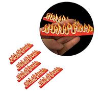Wixine 5Pcs Embroidery Flames Fire Sew On Iron On Patch Badge Fabric Applique Craft Transfer