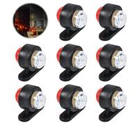 WIYETY 12 / 24 V LED Marker Lights: 8 Pieces Mini Side Marker Lights, Position Lights Marking Waterproof for Trailer, Truck, Car, Caravan, Motorhome, White, Red