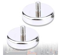 WIYETY Pack of 2 Neodymium Magnets: Magnet with Thread, M8 Threaded Bolts, 48 mm Pot Magnet with 85 kg Tensile Force, Small Magnets for Screws, Eyelets or Hooks, Round Neodymium Magnets with Thread