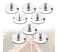 WIYETY Pack of 8 Neodymium Magnets: Magnet with Thread, M6 Threaded Bolts, 32 mm Pot Magnet with 36 kg Tensile Force, Small Magnets for Screws, Eyelets or Hooks, Round Neodymium Magnets with Thread